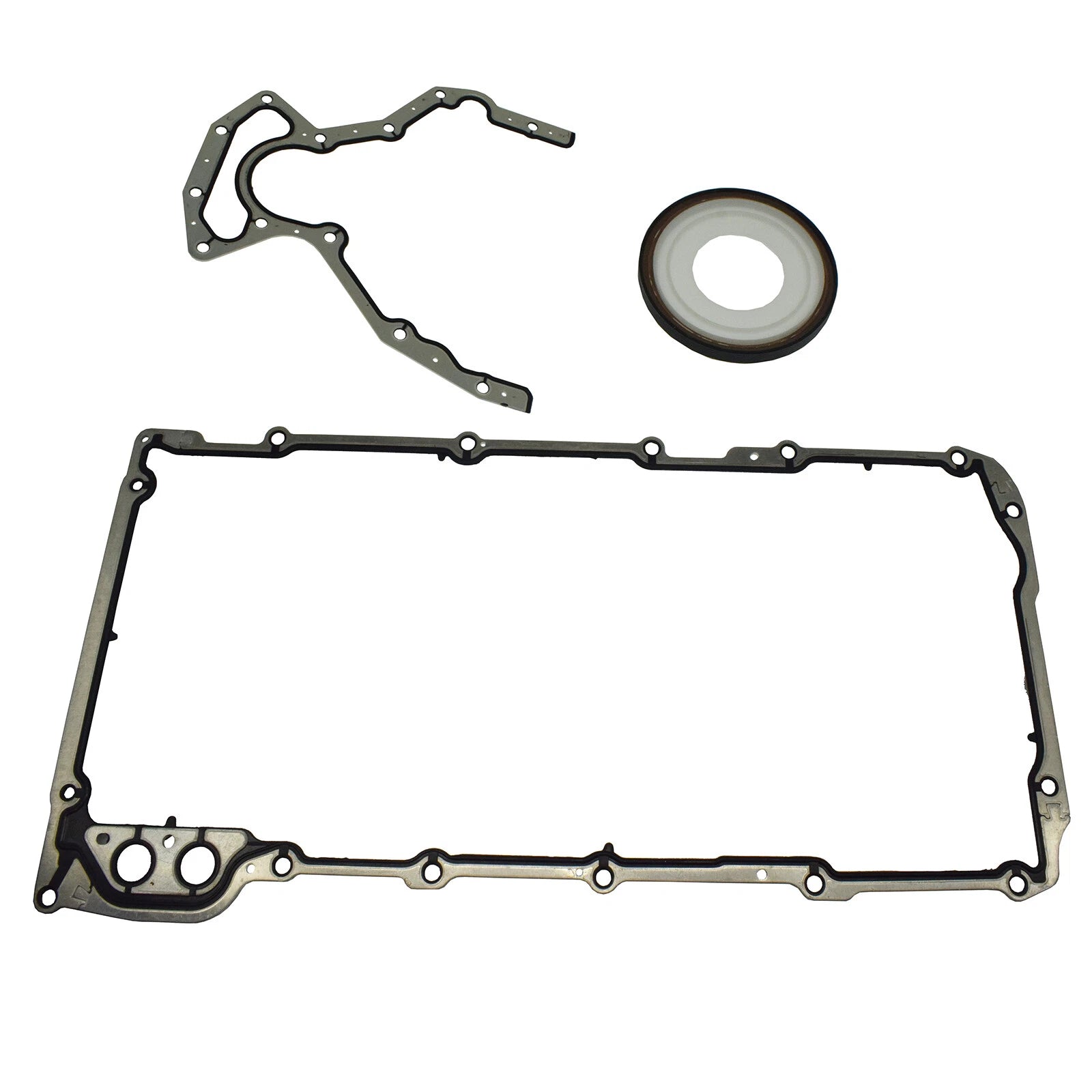Oil Pan Gasket & Rear Main Seal + Rear Crankshaft Seal For Cadillac Chevy GMC 6B93BC-57