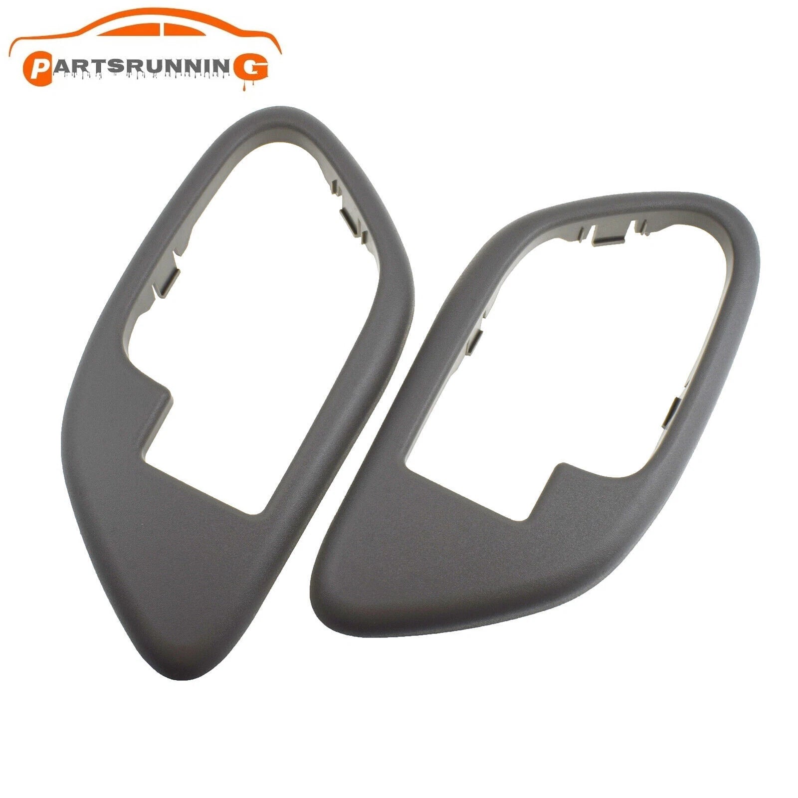 Left & Right Side Door Handle Trim Set Gray For 1995-1999 Chevrolet C1500 K1500 6B93BC-57