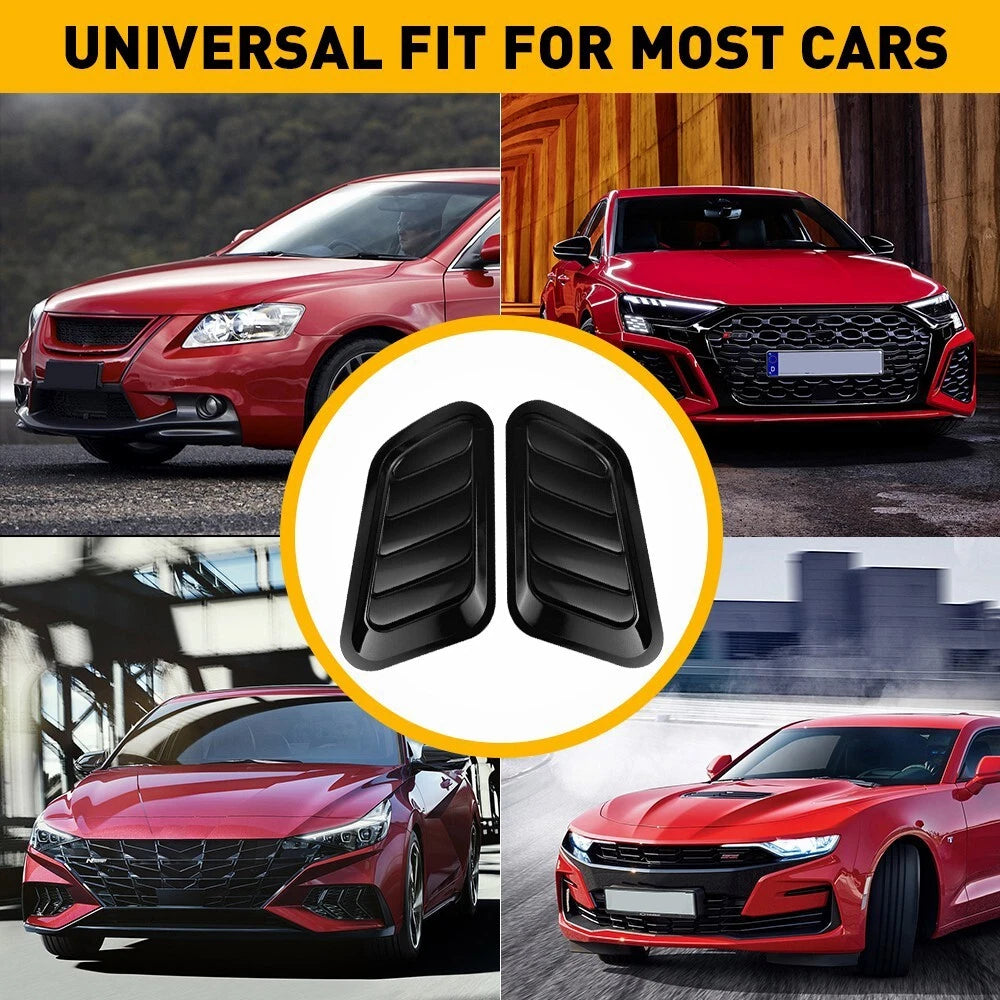 2X Air Hood Flow Intake Bonnet Scoop Cover Vent Universal Car Decorative EOA 6B93BC-57