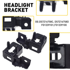 Left & Right Headlight Lamp Mount Bracket For Ford 13-16 Fusion Lincoln MKZ 6B93BC-57