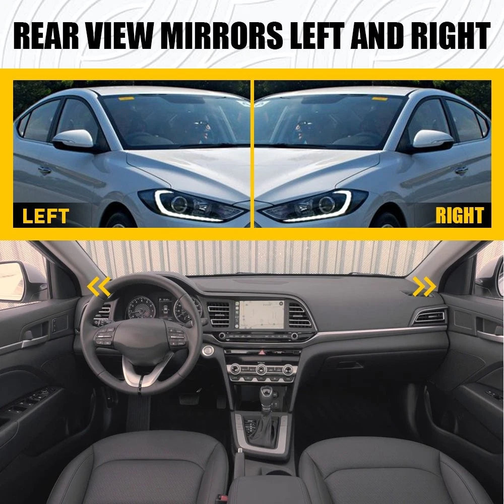 Left Right Side View Mirror Fender Corner Trim Cover For 17-20 Hyundai Elantra 6B93BC-57