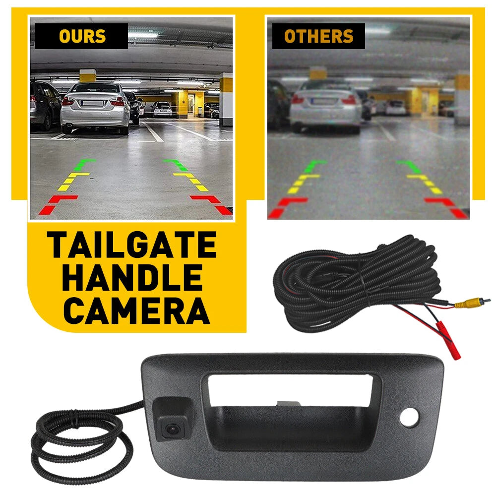 Rear Back Latch Tailgate Handle Backup Camera Fits For Silverado Sierra 07-13 6B93BC-57