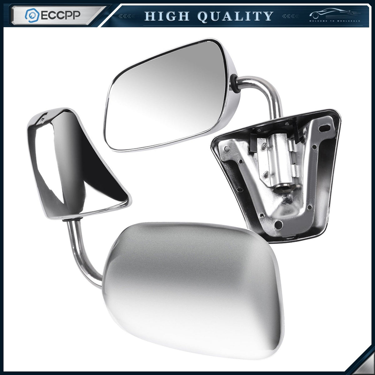 Pair Side View Manual Folding Mirrors For Chevy Blazer /GMC Jimmy Pickup Chrome KOEEP