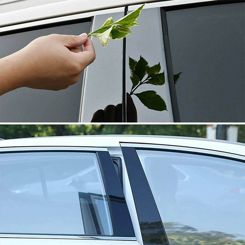 6X Black Pillar Posts For Honda CRV Cover 2007-2011 Door Trim Window Decal EOA 6B93BC-57