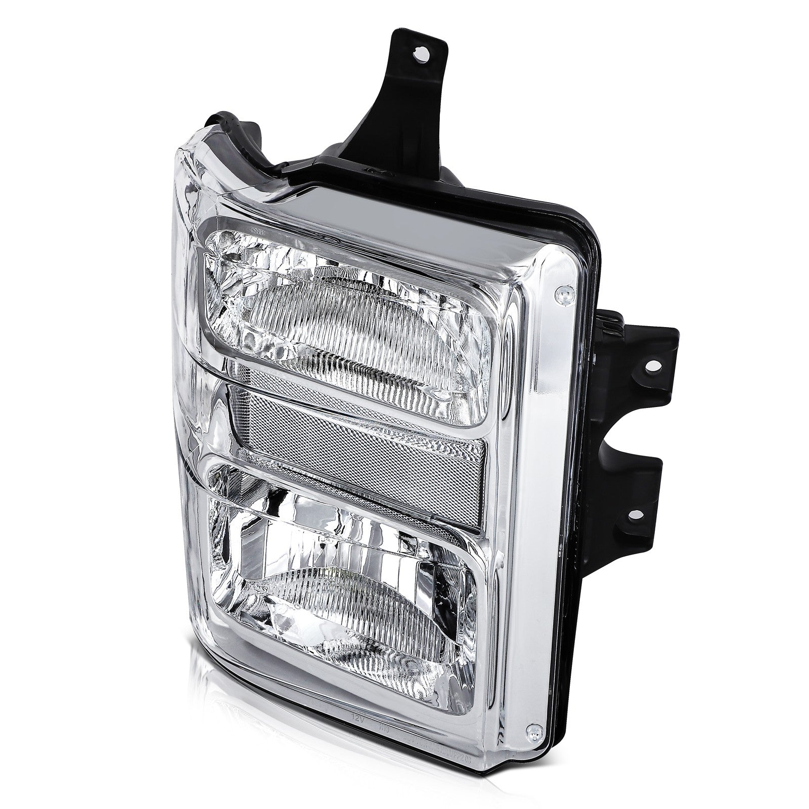 For 2008-2010 Ford F-250 F-350 F-450 F-550 Super Duty Pair Chrome Headlights 6B93BC-57