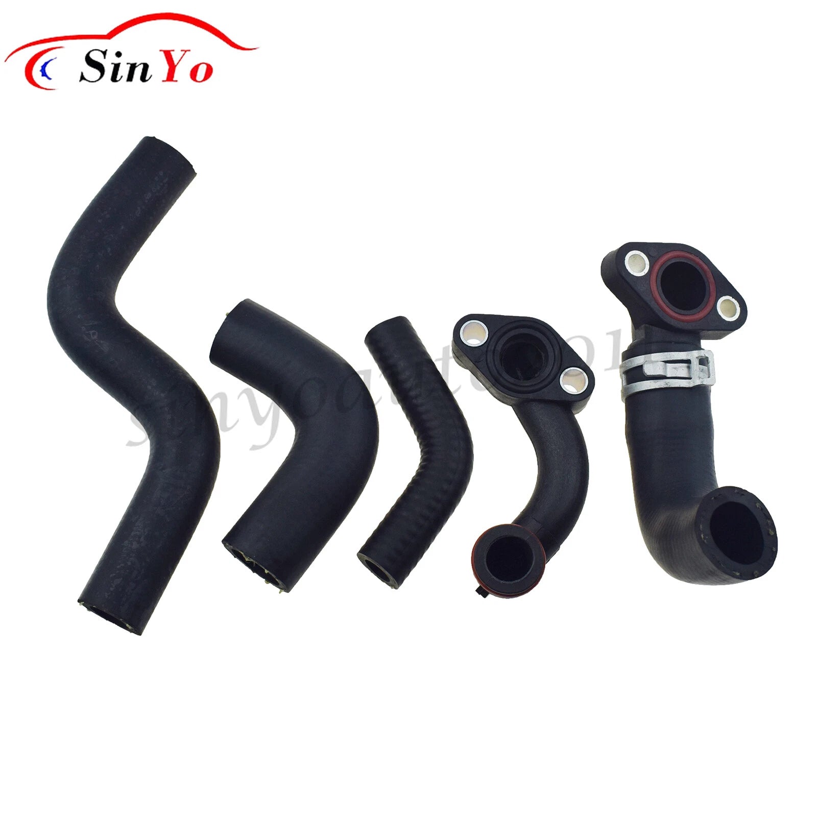 5Pcs Engine Coolant Pipe Hose For Jeep Grand Cherokee 68211250AA 68211200AC 6B93BC-57