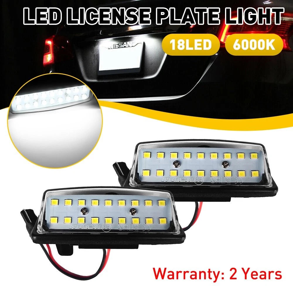 Full LED License Plate Lamp Light Assembly for Nissan Maxima Altima Murano Rogue 6B93BC-57