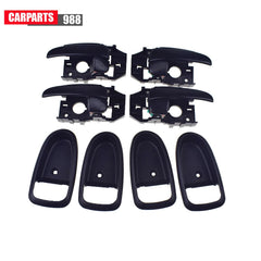8Pcs For Hyundai Elantra Black Interior Door Handle & Cover Bezel Front Rear 6B93BC-57