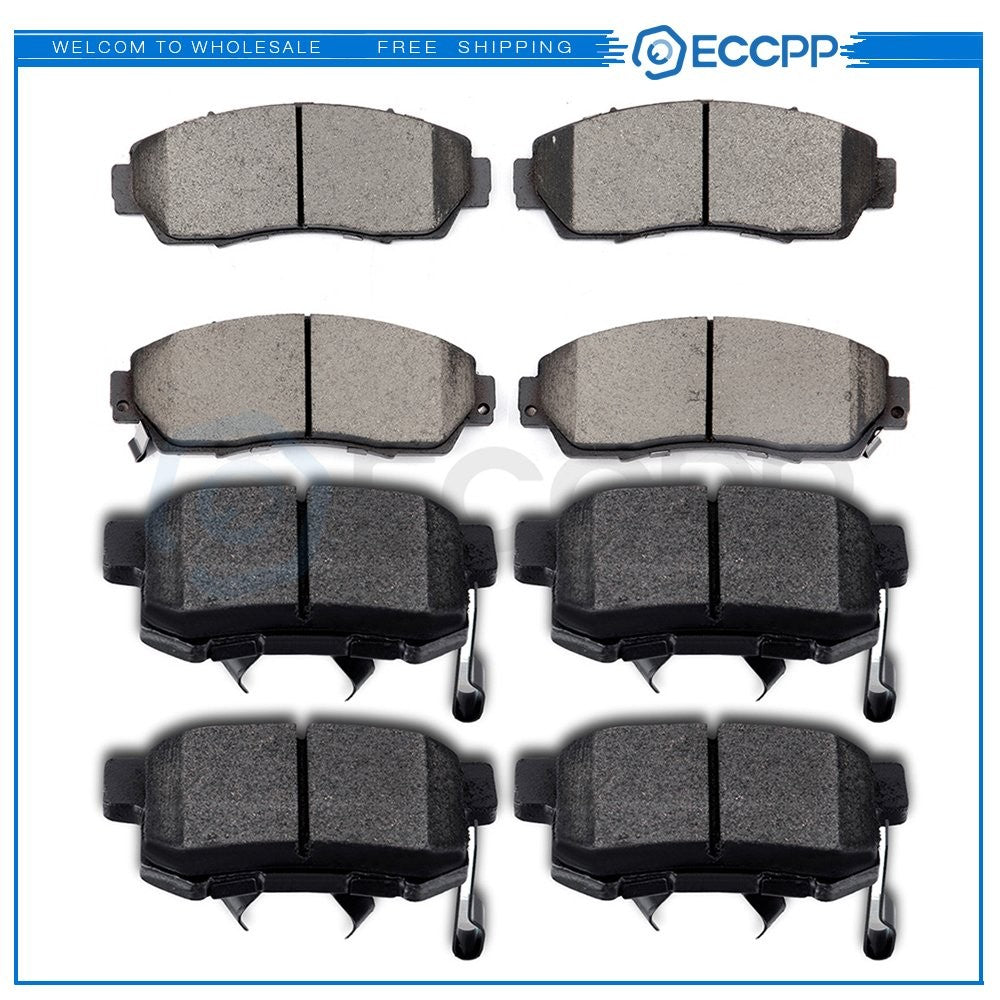 Front and Rear Brake Ceramic Pads For Acura RDX 2010 2011 2012 Anti Noise 8pcs 6B93BC-57