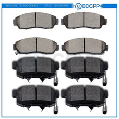 Front and Rear Brake Ceramic Pads For Acura RDX 2010 2011 2012 Anti Noise 8pcs 6B93BC-57