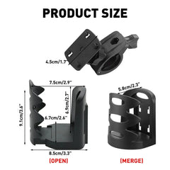 Adjustable Motorcycle Handlebar Cup Holder Drink Bottle Mount Fit for 17-32mm EA 6B93BC-57