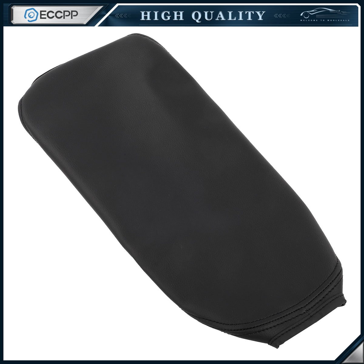 Black PU Leather Center Console Armrest Cover For Toyota RAV4 2.5L 2019-2023 6B93BC-57