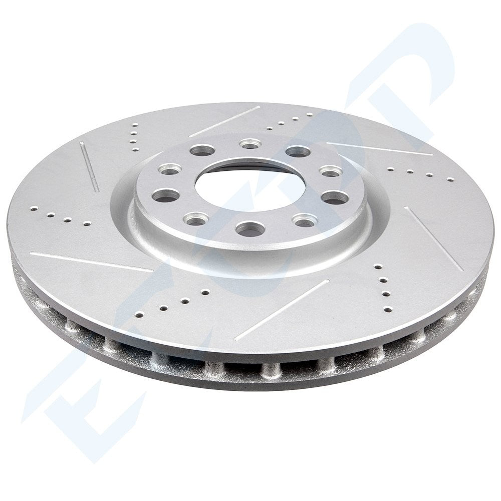 Front Drilled and Slotted Disc Brake Rotors for Compass 200 Dart Renegade 500X 6B93BC-57
