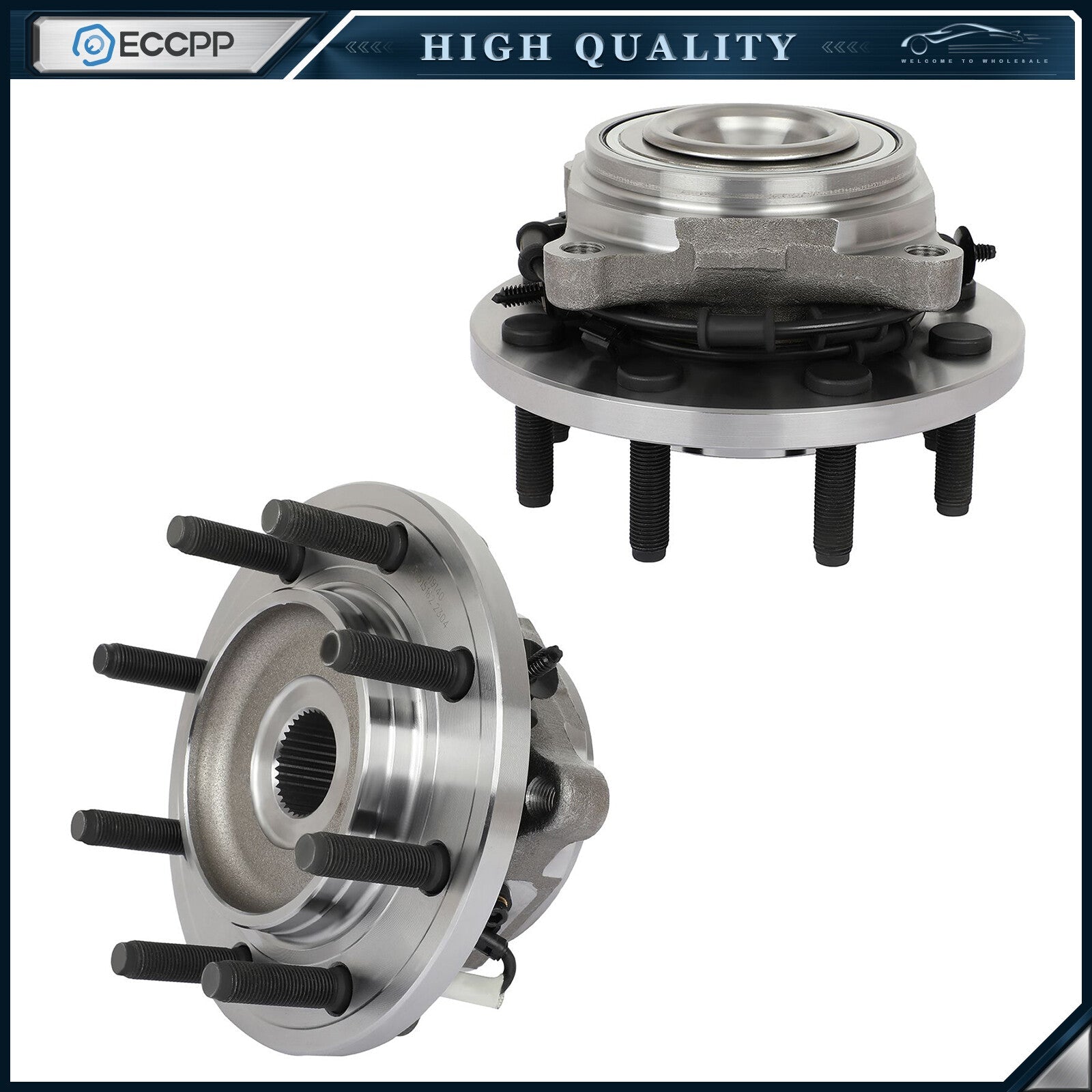 2 Pcs Wheel Hub Bearings Assembly Front For 2014-2018 Ram 2500 Ram 3500 4WD AWD 6B93BC-57