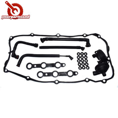 PCV Crankcase Vent Valve Breather Hose & Valve Cover Gasket Kit For BMW E46 325i 6B93BC-57