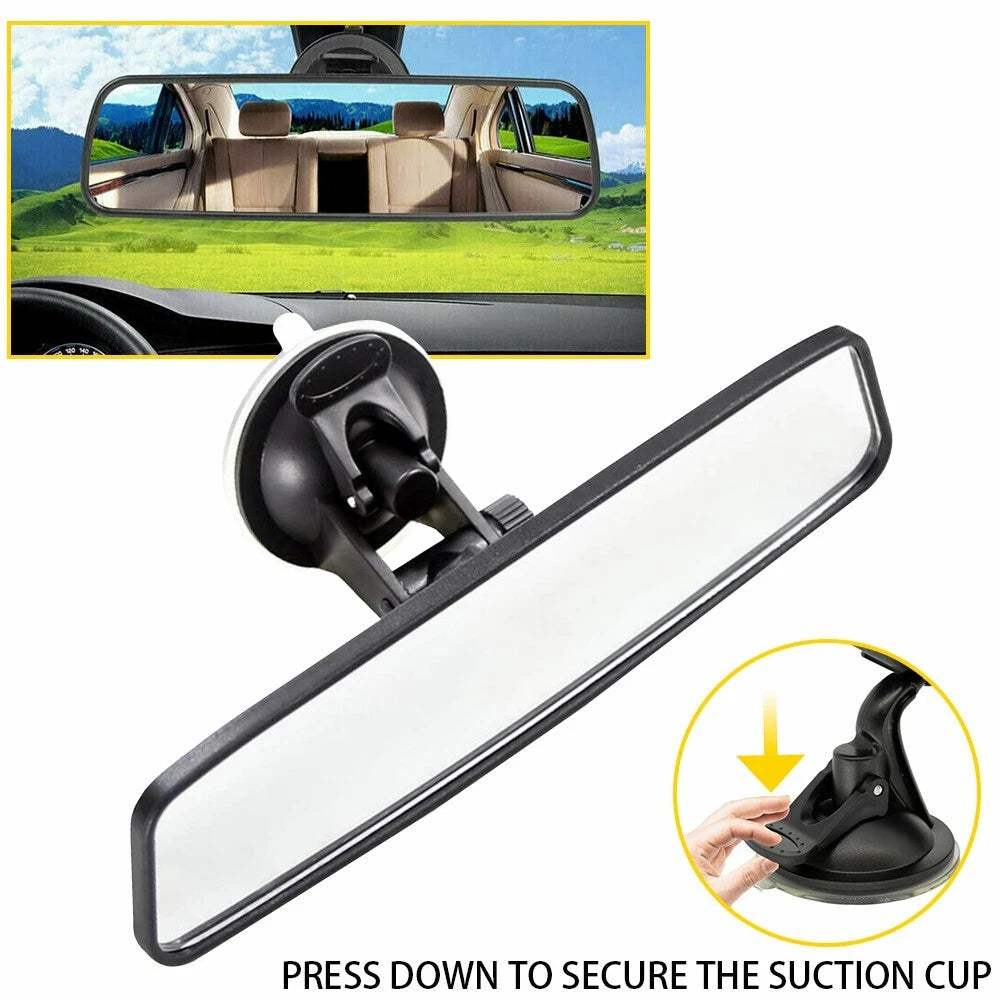 Car Interior Rear View Mirror Wide Flat Suction Cup Angle Adjustable USA EOA 6B93BC-57