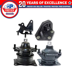 Fits 2003-2007 Honda Accord 2.4L MANUAL FR & RR Motor/RR & Up Trans Mount 4pc 6B93BC-57