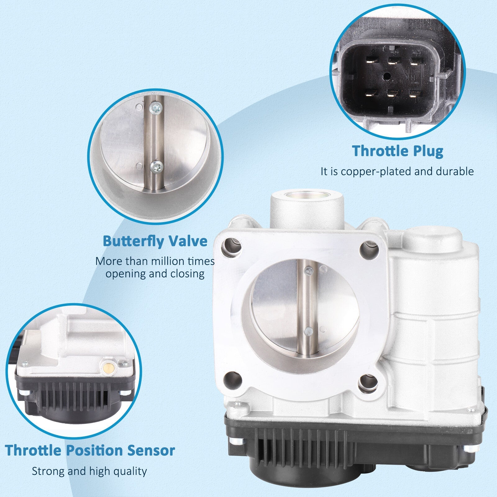 For Nissan For Sentra 1.8L L4 2003 2004 2005 2006 Throttle Body 16119AU00A 6B93BC-57
