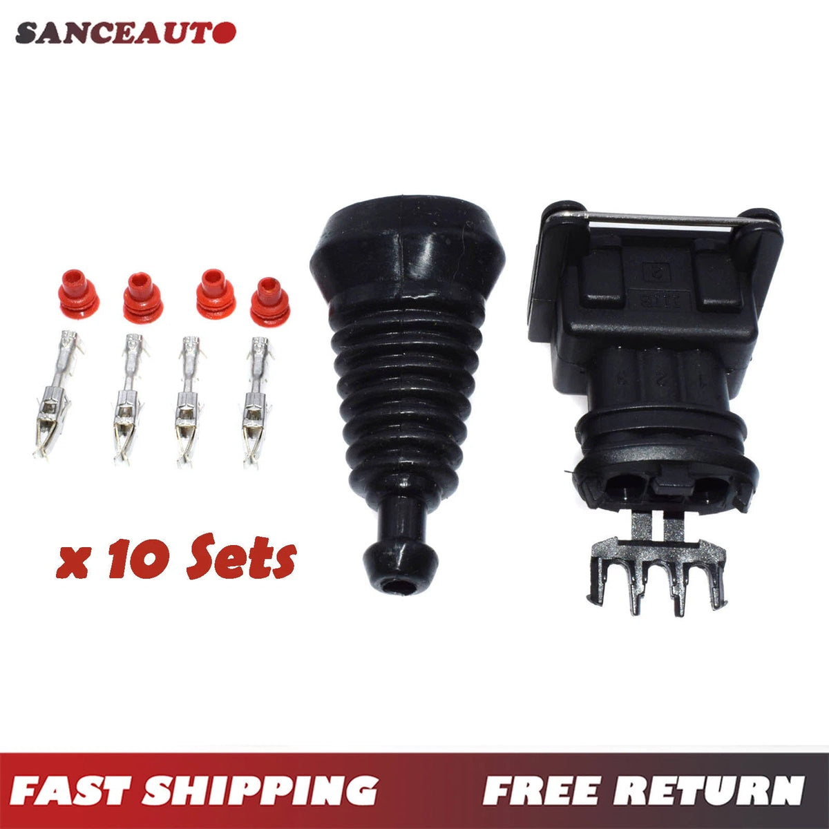 3pin EV1 TPS Throttle Position Sensor IAC Connector Kit 10 Sets For VW Audi 6B93BC-57