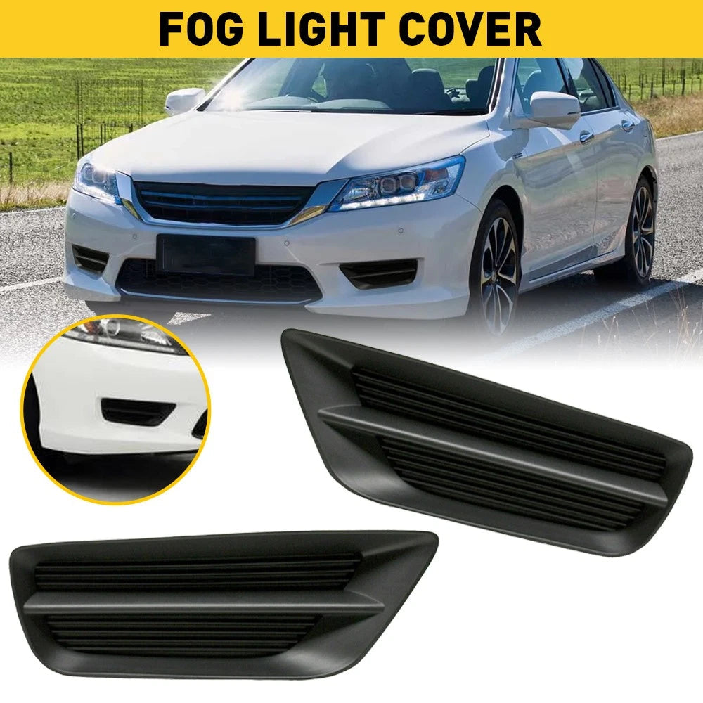 FRONT BUMPER FOG LIGHT LAMP HOLE COVER SET FOR 13-15 HONDA ACCORD SEDAN 4 DR EOA 6B93BC-57