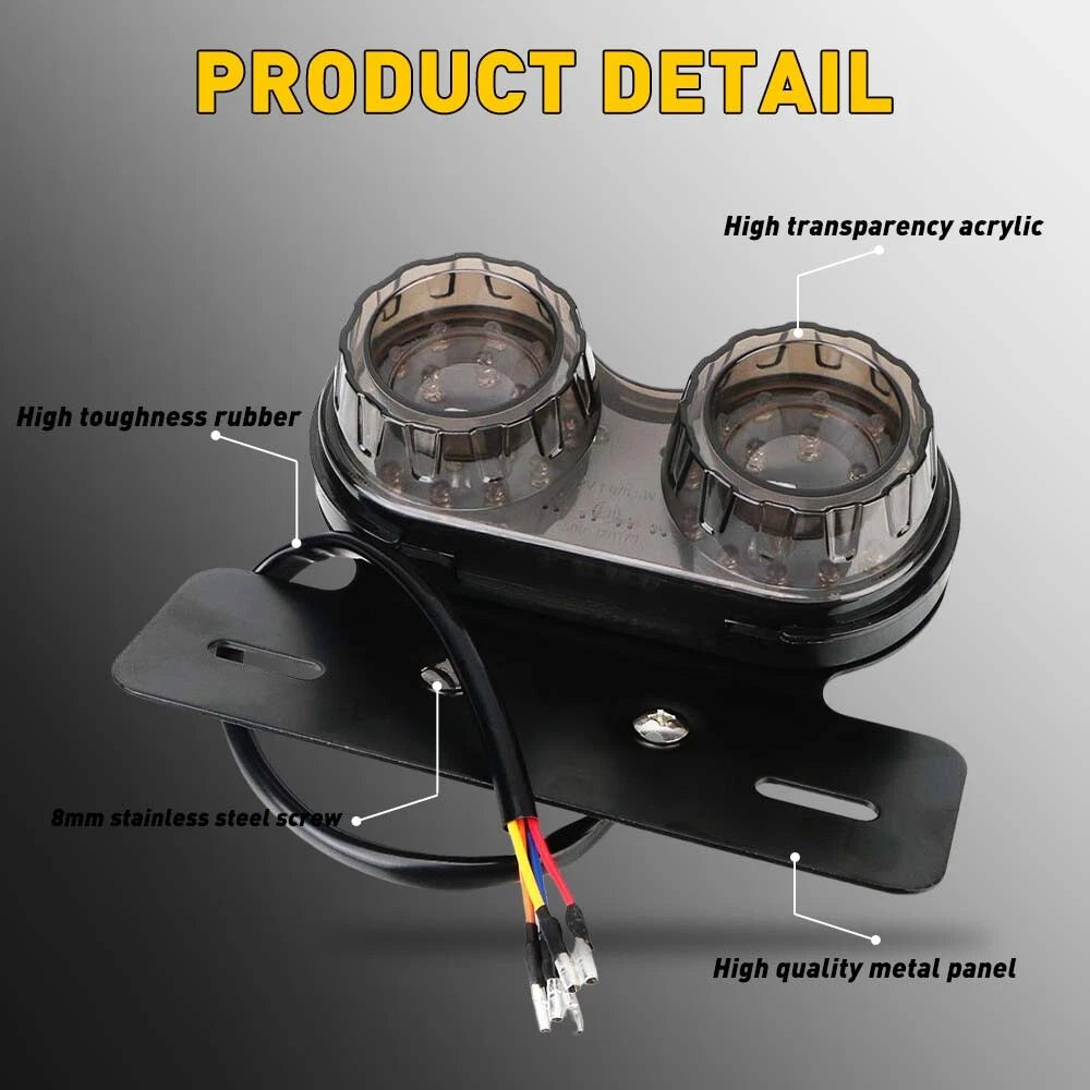 For Honda Shadow VLX 600 VT750 1100 Dual Rear LED Turn Signals Brake Tail Light 6B93BC-57