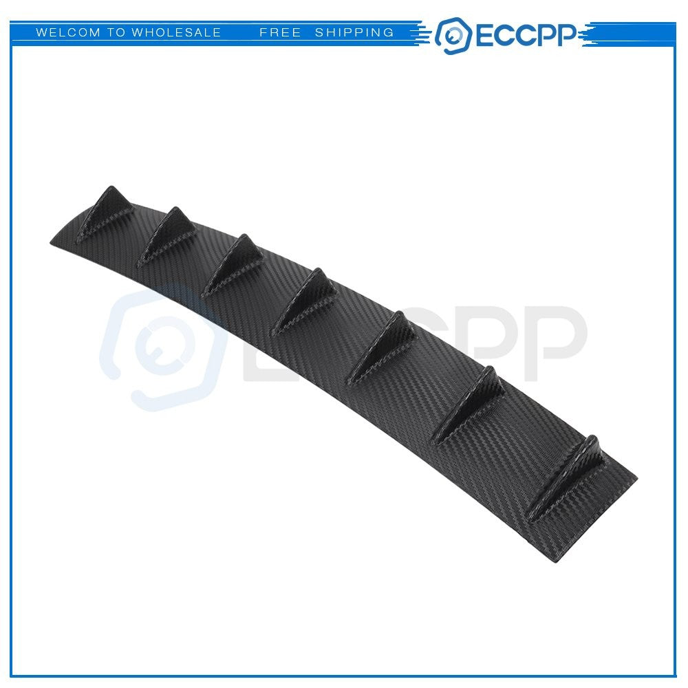 34" x 6" Rear Shark Fin Bumper Diffuser Carbon Fiber Pattern Appearance 6B93BC-57