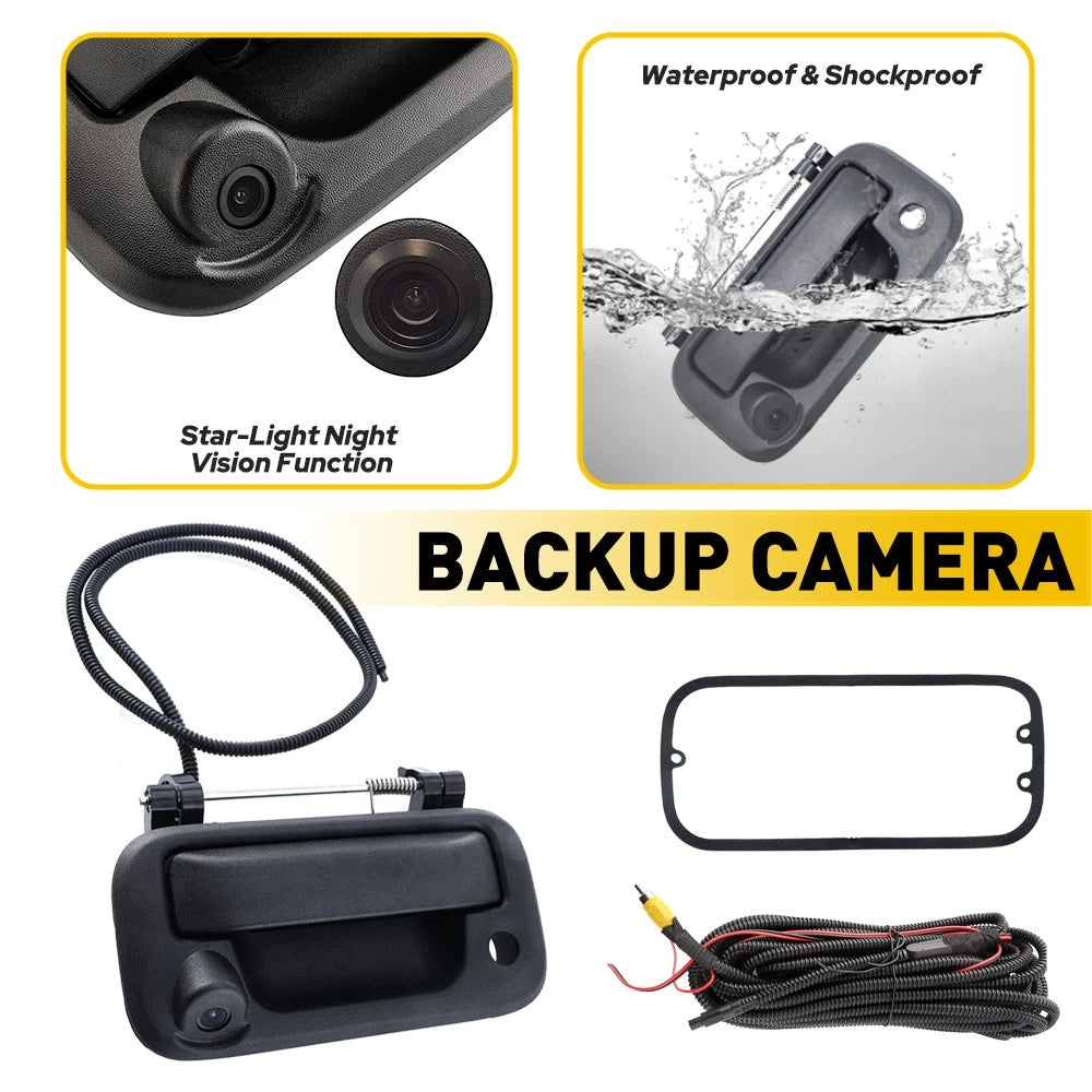 Tailgate Handle W/Rear View Backup Camera for 2004-2014 Ford F150 F250 F350 F450 6B93BC-57
