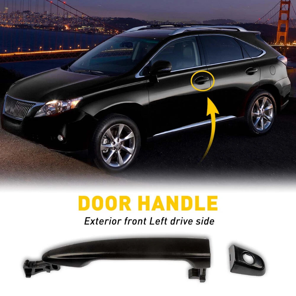 Front Exterior Outside Black Door Handle LH Driver For 2007-11 Toyota Camry EOA 6B93BC-57