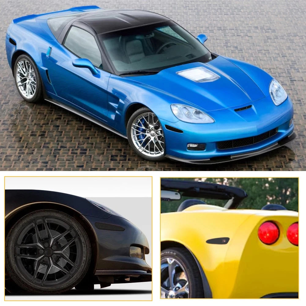 For 2005-2013 Chevrolet Corvette C6 Smoked Front & Rear Side Marker Lights 4PCS 6B93BC-57