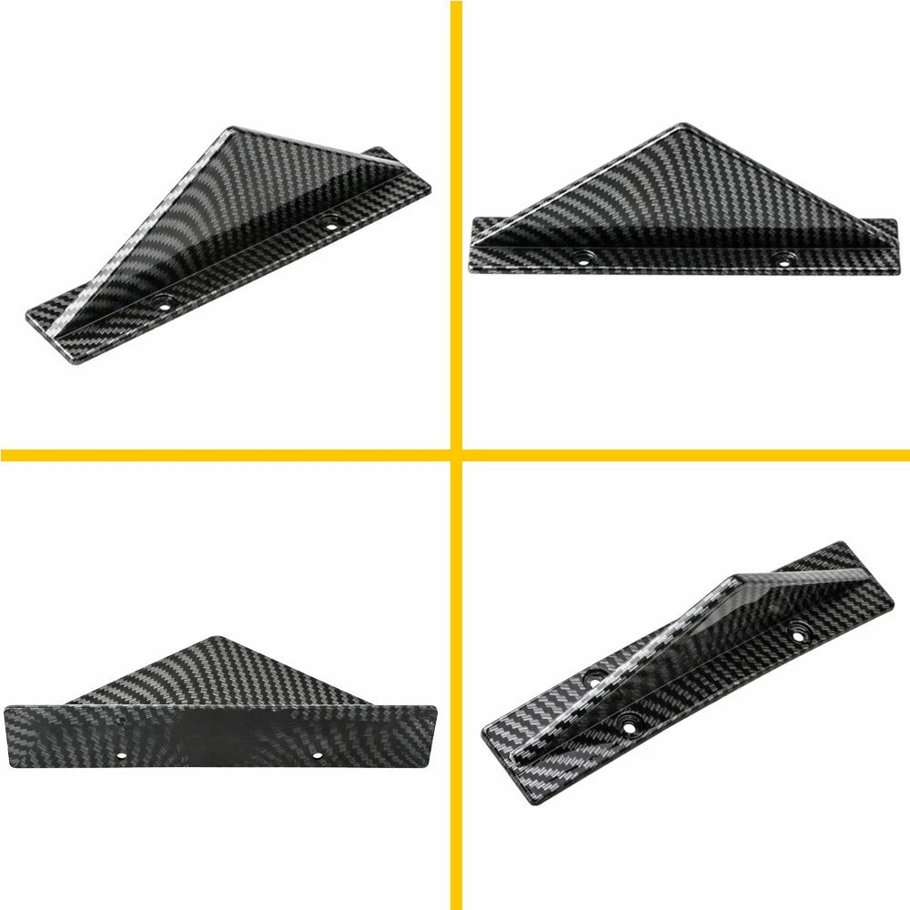 Universal 4x Car Rear Shark Fins Lower Bumper Splitter Diffuser Lip Carbon Fiber 6B93BC-57