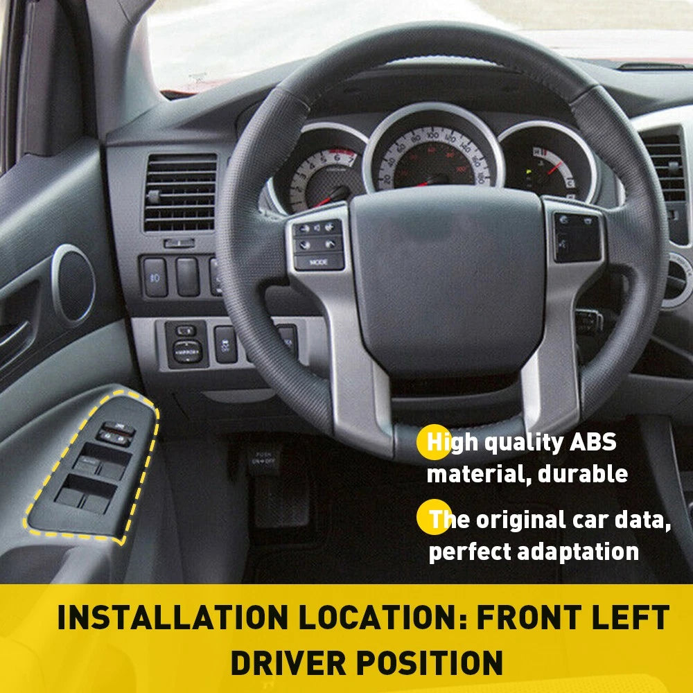 FOR 2012-2015 TOYOTA TACOMA 4D CAB FRONT MASTER LH POWER WINDOW SWITCH BEZEL US 6B93BC-57