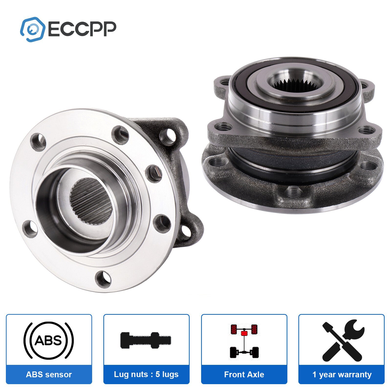 2P Wheel Hub Bearing Rear AWD For Jeep Cherokee 2014-2022 Chrysler 200 2015-2017 6B93BC-57