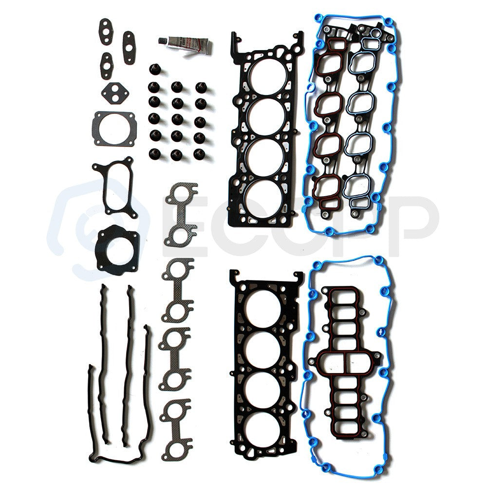 Full Gasket Set Timing Chain Kit Head Bolts For 99 Ford Expedition 5.4L V8 SOHC 6B93BC-57