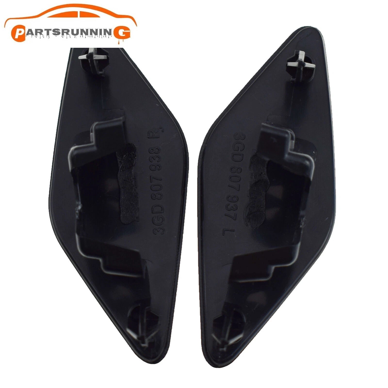 Left & Right Front Bumper Headlight Washer Cover Cap For VW Passat B8 2017-2019 6B93BC-57