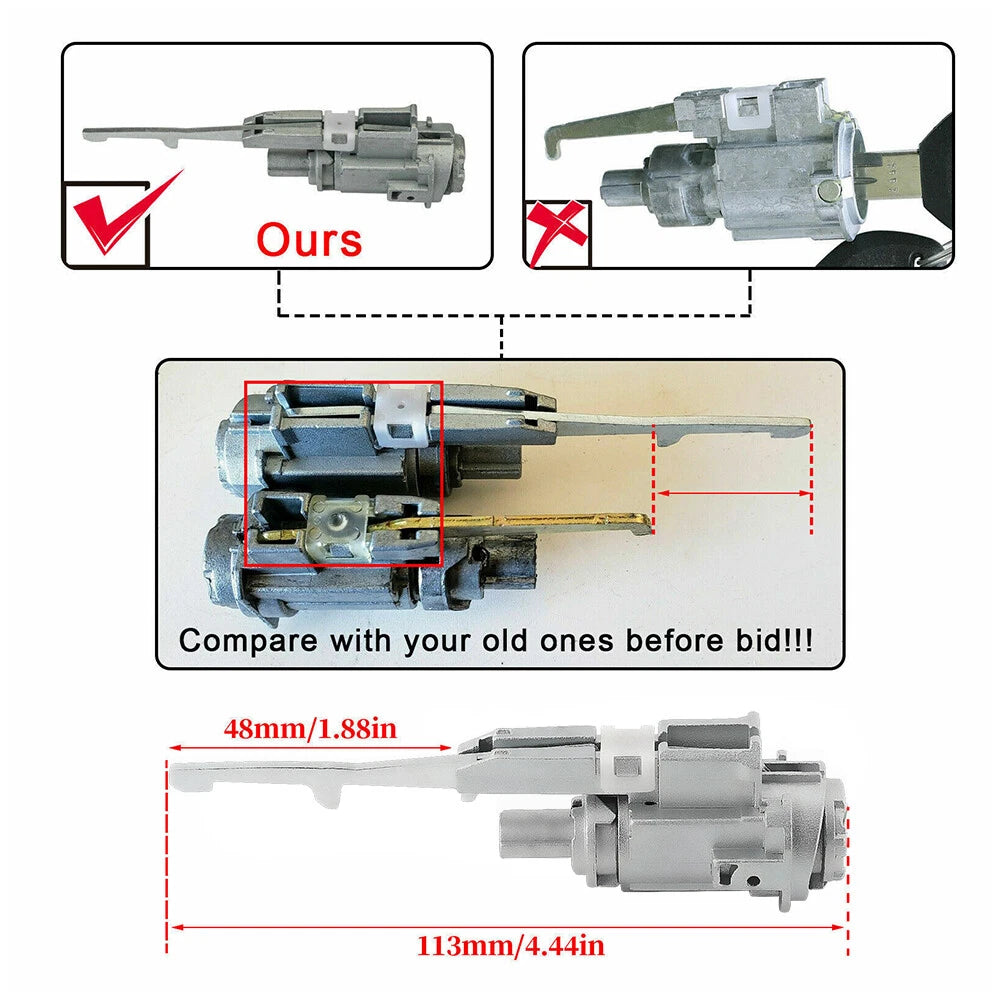 Ignition Key Switch Cylinder Lock with 2 Keys For 2002-2014 Honda Accord Acura A 6B93BC-57