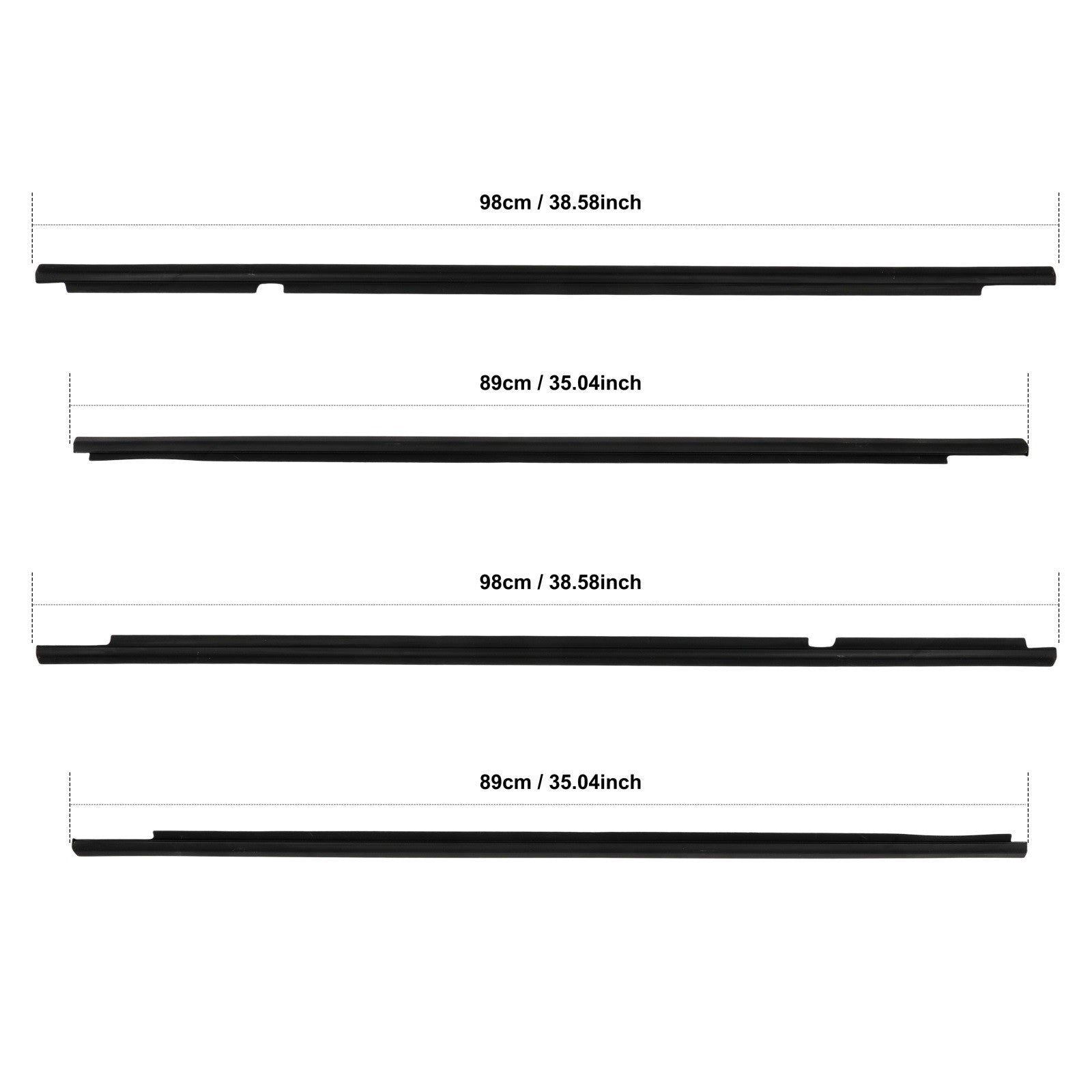 For 2003-2008 Toyota for Corolla Front & Rear Door Window Seal Belt Molding 6B93BC-57