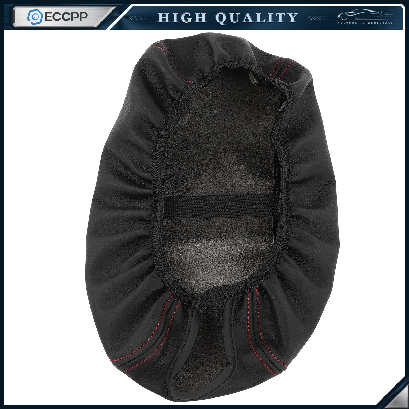 For Dodge Durango 2011-2020 Leather Center Console Armrest Cover Black Red Trim 6B93BC-57