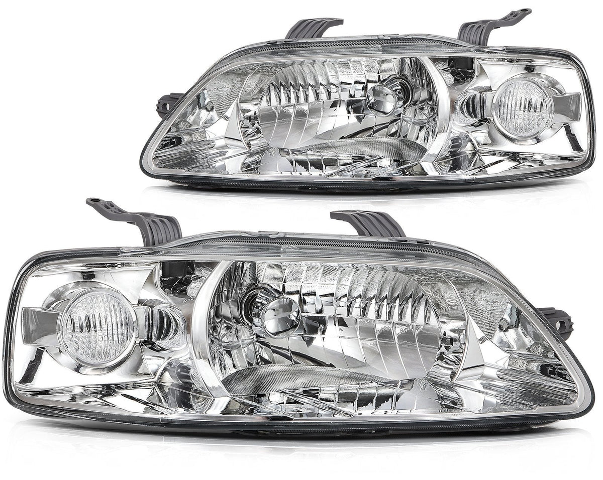 ECCPP Headlights Assembly For Chevrolet Aveo 1.6L 2004-2006 Pair Kit Chrome KOEEP