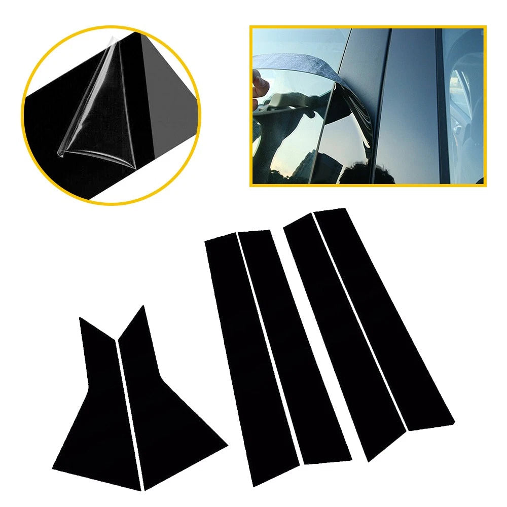 Window Posts Pillar Gloss Black Cover Door Trims for Honda Civic 11th Sedan 2022 6B93BC-57