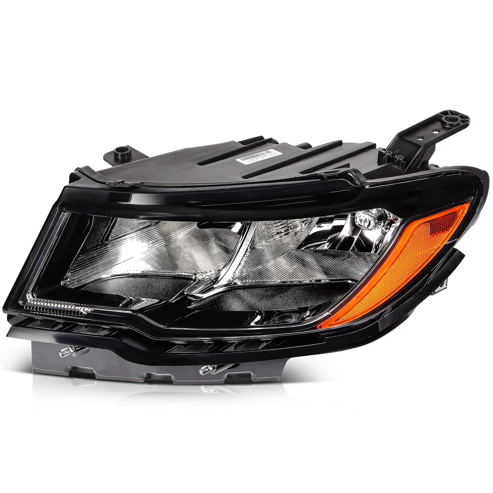 Driver Side Headlight Assembly For 2017-2021 Jeep Compass Black Housing 6B93BC-57