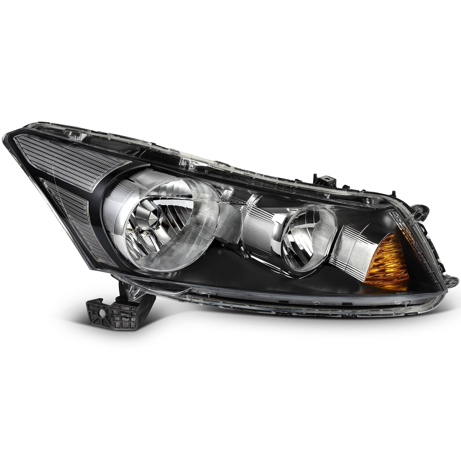 ECCPP Headlights Assembly For Honda Accord 2.4L 3.5L 2008-2012 Pair Black Amber 6B93BC-57