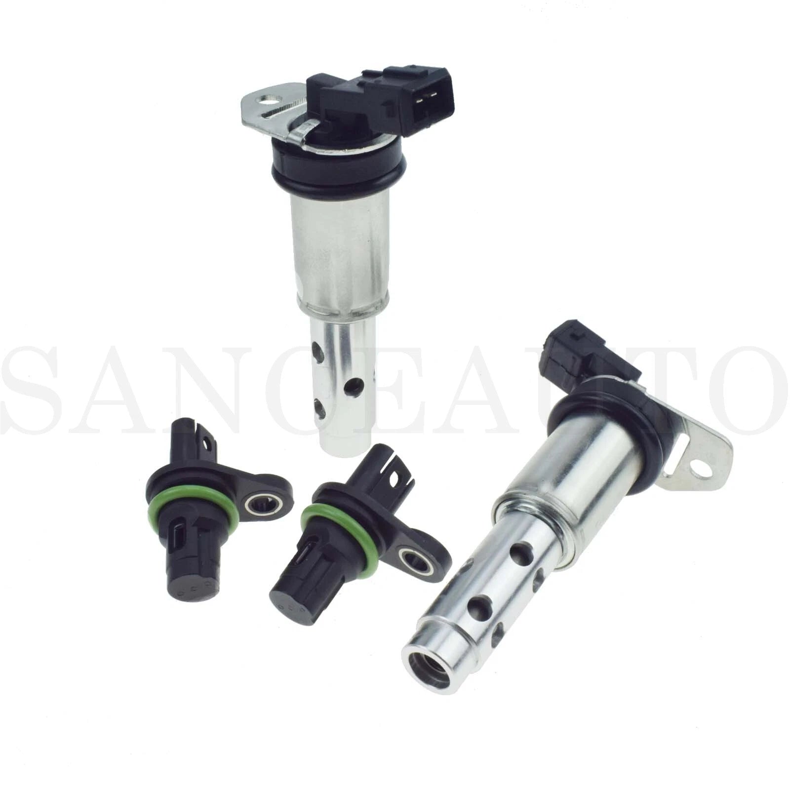 Camshaft Position Sensor & Variable Valve Timing Solenoid 4PCS For BMW N51 N52 6B93BC-57