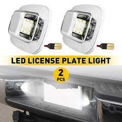 US Chrome Tag Light License Plate Lamp For Chevy GMC C/K Suburban Tahoe Yukon 6B93BC-57