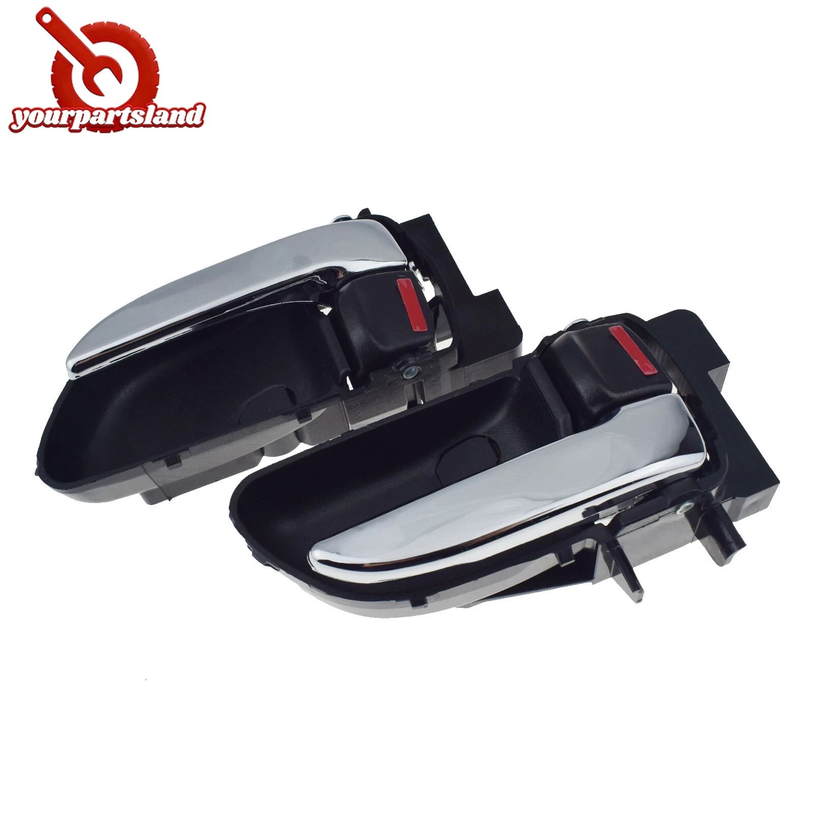 Left Right Inside Door Handle Shiny Chrome 2PCS For Subaru Forester 2003-2008 6B93BC-57
