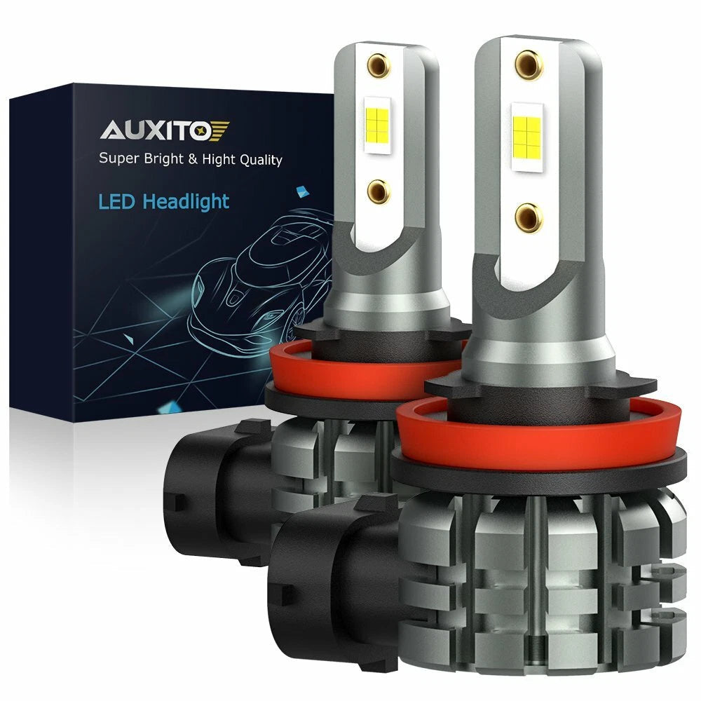 2X AUXITO H8 H11 H9 Fog Light 6000K White Super Bright LED Driving Bulb L3 EA AUXITO