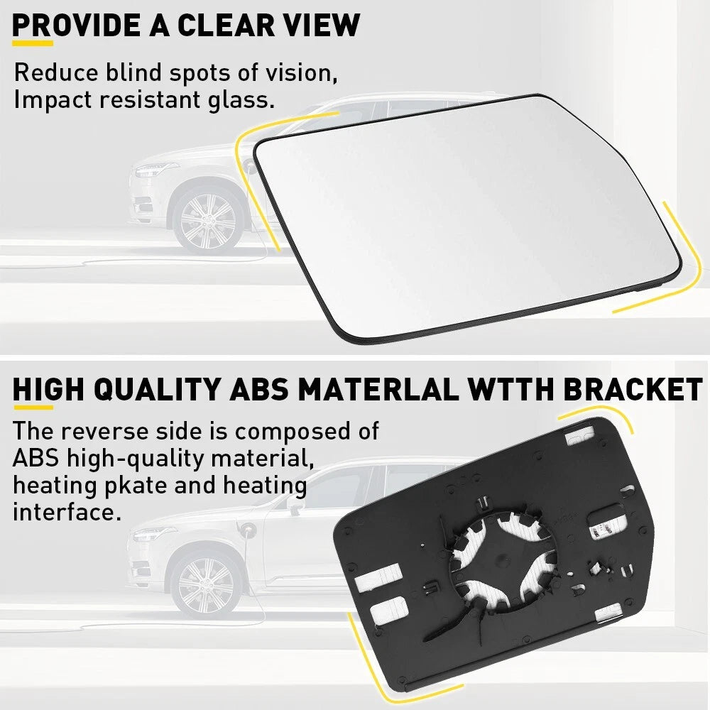 FIT FOR 2004-2010 FORD F-150 FRONT SIDE RIGHT LEFT MIRROR GLASS W/ BACKING PLATE 6B93BC-57