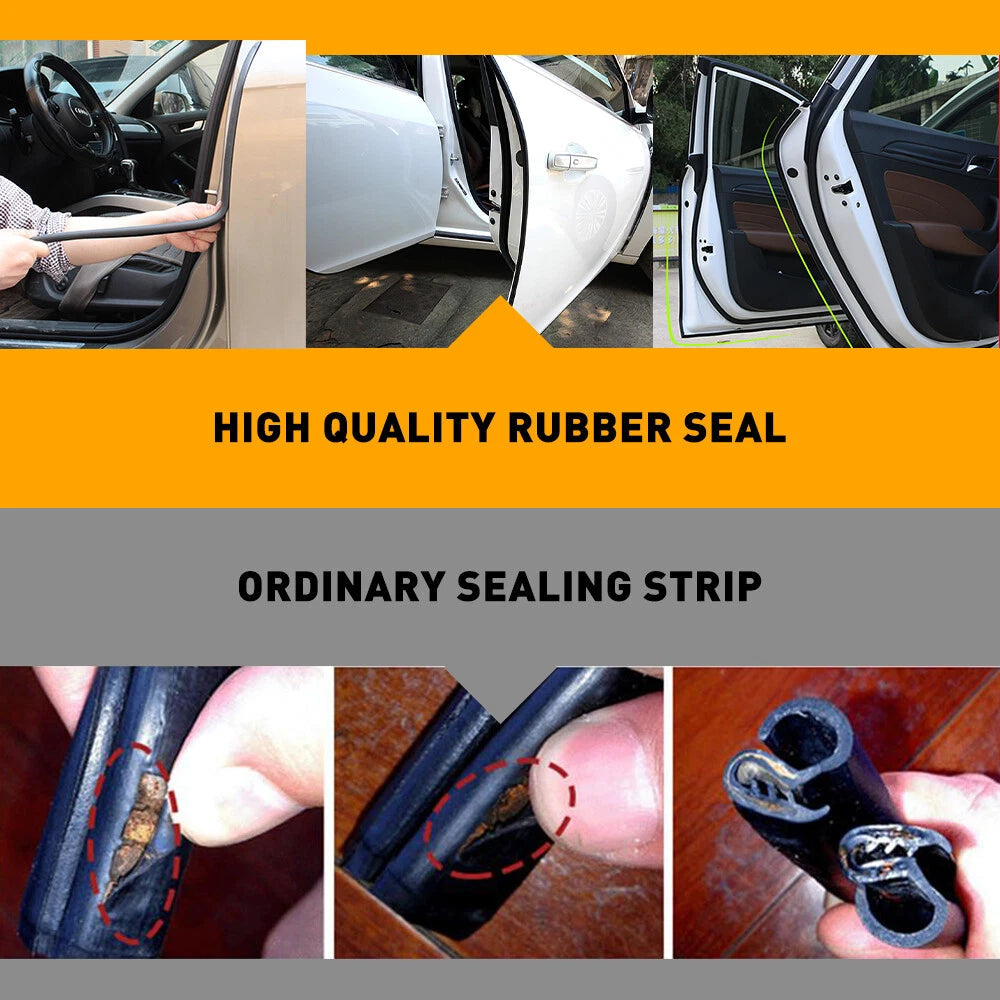 10FT U Shape Rubber Seal Car Door Edge Molding Guard Trim Protectors Strip Weath 6B93BC-57