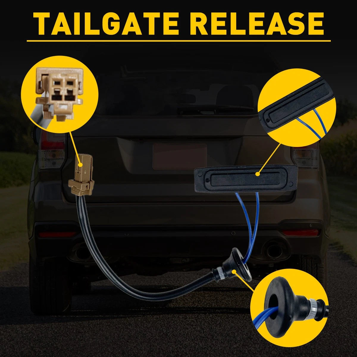 FOR 10-17 SUBARU FORESTER LEGACY OUTBACK TAILGATE BUTTON HATCH-RELEASE SWITCH EA 6B93BC-57
