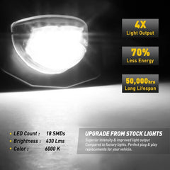 For 2009-2013 Toyota Corolla 6000K 18-SMD LED White Plate License Lights Lamps A 6B93BC-57