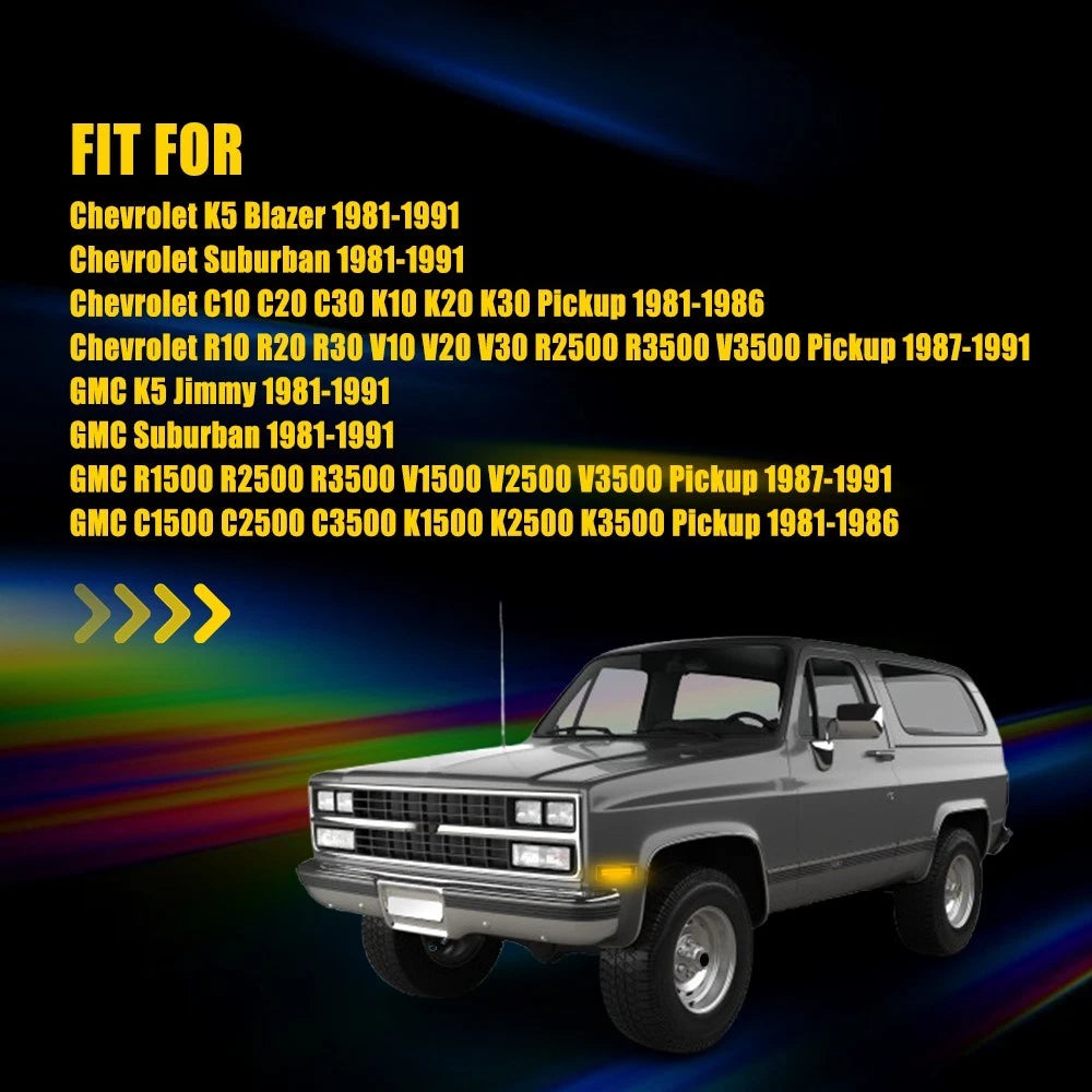 LED Side Marker Light For 81-86 Chevrolet C10 C20 C30 K10 20 30 GMC C1500 C2500 6B93BC-57